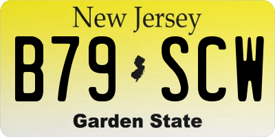 NJ license plate B79SCW