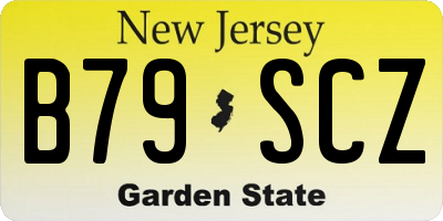 NJ license plate B79SCZ