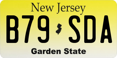 NJ license plate B79SDA