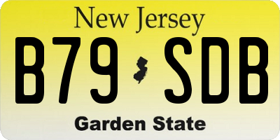 NJ license plate B79SDB