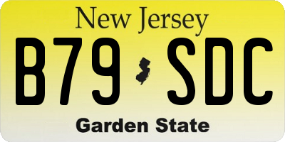 NJ license plate B79SDC