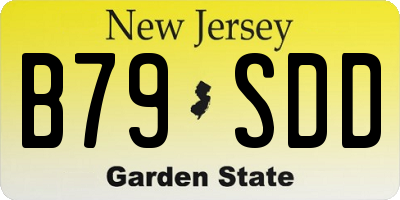 NJ license plate B79SDD