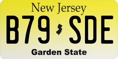 NJ license plate B79SDE