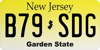 NJ license plate B79SDG