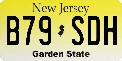 NJ license plate B79SDH