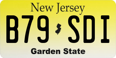 NJ license plate B79SDI