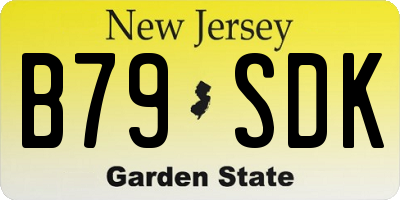 NJ license plate B79SDK