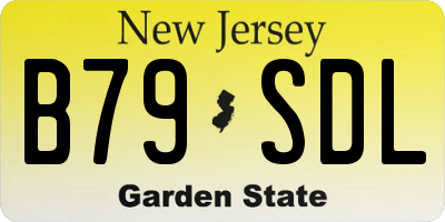 NJ license plate B79SDL