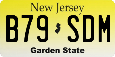 NJ license plate B79SDM