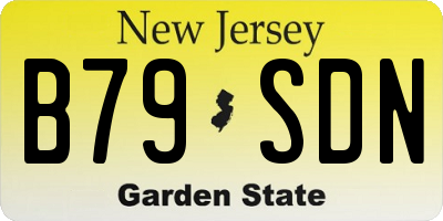 NJ license plate B79SDN