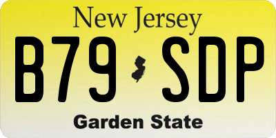 NJ license plate B79SDP