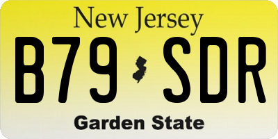 NJ license plate B79SDR