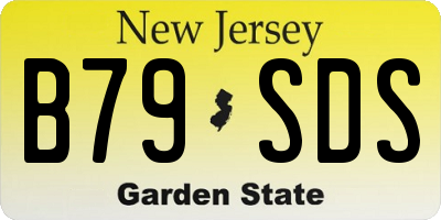 NJ license plate B79SDS