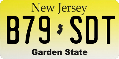NJ license plate B79SDT