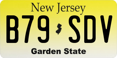 NJ license plate B79SDV