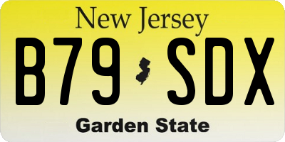 NJ license plate B79SDX
