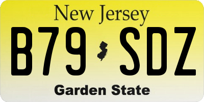 NJ license plate B79SDZ