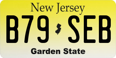 NJ license plate B79SEB