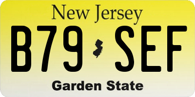 NJ license plate B79SEF