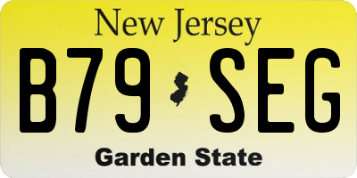 NJ license plate B79SEG