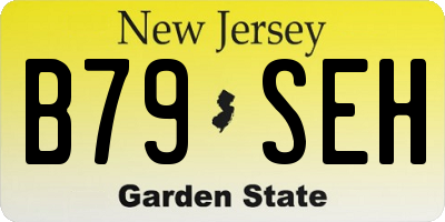 NJ license plate B79SEH