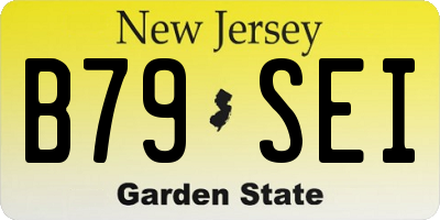 NJ license plate B79SEI
