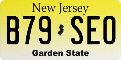 NJ license plate B79SEO