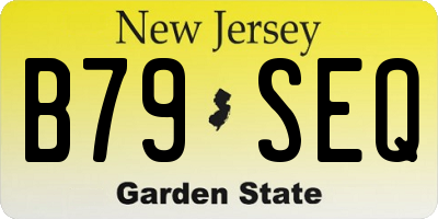 NJ license plate B79SEQ