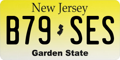 NJ license plate B79SES