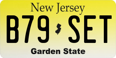 NJ license plate B79SET