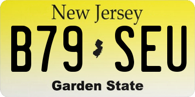 NJ license plate B79SEU