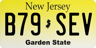 NJ license plate B79SEV