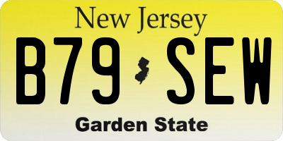 NJ license plate B79SEW