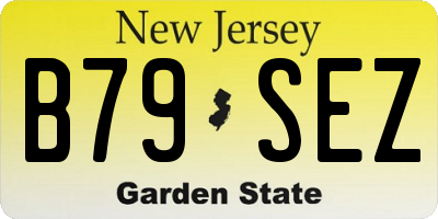 NJ license plate B79SEZ