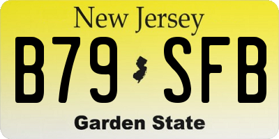 NJ license plate B79SFB
