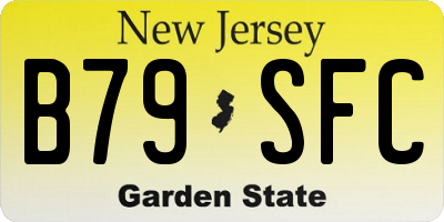 NJ license plate B79SFC