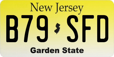 NJ license plate B79SFD