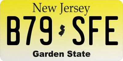 NJ license plate B79SFE