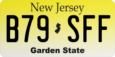 NJ license plate B79SFF