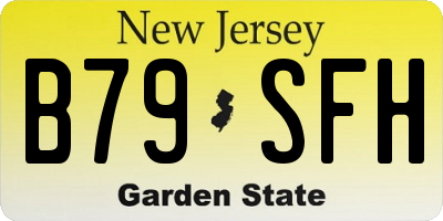 NJ license plate B79SFH
