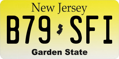 NJ license plate B79SFI
