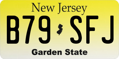 NJ license plate B79SFJ