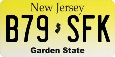 NJ license plate B79SFK
