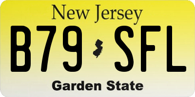 NJ license plate B79SFL