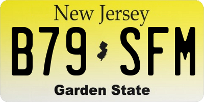 NJ license plate B79SFM