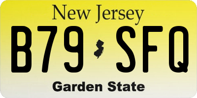 NJ license plate B79SFQ