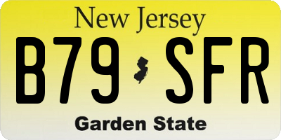 NJ license plate B79SFR
