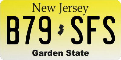 NJ license plate B79SFS