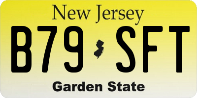 NJ license plate B79SFT