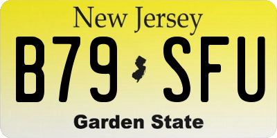 NJ license plate B79SFU